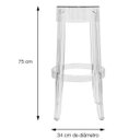 Ver imagem 4 de Banqueta Alta em Policarbonato Transparente 1105 OR Design