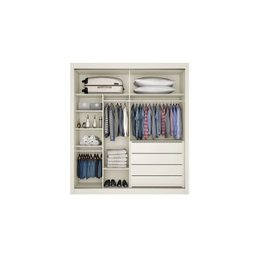Guarda Roupa Solteiro com Espelho 2 Portas 4 Gavetas - Zurique-off White - Móveis Europa - 3