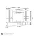 Ver imagem 4 de Conjunto Painel Rack 4 Módulos Laterais Been Mdp/mdf Tv até 75 Canela/gris G77 - Gran Belo