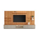 Ver imagem 7 de Conjunto Painel Rack 4 Módulos Laterais Been Mdp/mdf Tv até 75 Canela/gris G77 - Gran Belo