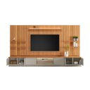 Ver mais imagens de Conjunto Painel Rack 4 Módulos Laterais Been Mdp/mdf Tv até 75 Canela/gris G77 - Gran Belo