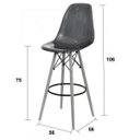 Ver imagem 3 de Banqueta Polipropileno Base Madeira Eiffel 