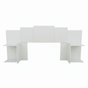 Ver imagem 6 de Cabeceira Torino Casal Queen 100% MDF Ajustável 2 Mesas de Cabeceiras Integrados - Branco