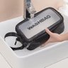 Kit 3 Bolsas Necessaires Washbag Transparente Organizador Maquiagem Bolsa À Prova de Água:preto - 3