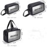 Kit 3 Bolsas Necessaires Washbag Transparente Organizador Maquiagem Bolsa À Prova de Água:preto - 5