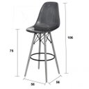 Ver imagem 4 de Banqueta Polipropileno Base Madeira Eiffel