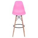 Ver imagem 2 de Banqueta Polipropileno Base Madeira Eiffel