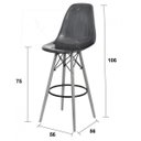 Ver imagem 4 de Banqueta Polipropileno Base Madeira Eiffel