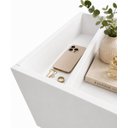 Ver mais imagens de Mesa Cabeceira Vivian Lateral Apoio Organizador Branco MDF