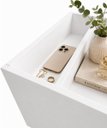 Ver mais imagens de Mesa Cabeceira Vivian Lateral Apoio Organizador Branco MDF