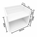 Ver imagem 2 de Mesa Cabeceira Vivian Lateral Apoio Organizador Branco MDF