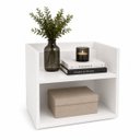 Ver imagem 7 de Mesa Cabeceira Vivian Lateral Apoio Organizador Branco MDF
