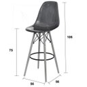 Ver imagem 4 de Banqueta Polipropileno Base Madeira Eiffel