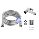 Ver imagem 2 de Ducha Higiênica Metal Gatilho Mangueira 1,80 Mt sem Registro Cor:cromado