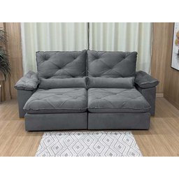 Sofá Retrátil Reclinável 2,50 M Cinza Escuro 330 Ibis Premium - 4 Sofá Retrátil Reclinável 2,50 M Cinza Escuro 330 Ibis Premium - 4