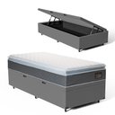 Ver imagem 1 de Cama Box Baú com Colchão de Espuma D45 Pillow Top Fort Comfort Solteiro 88cm