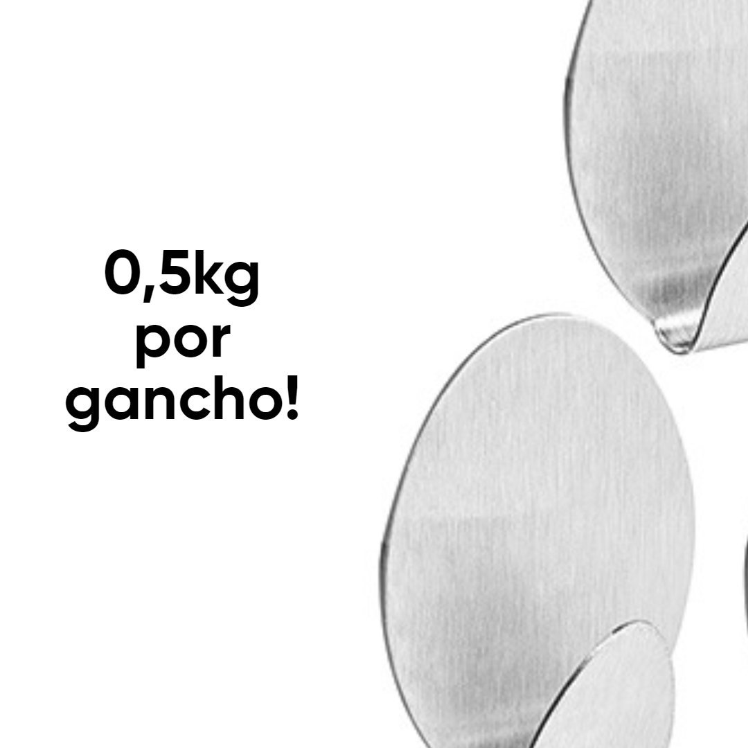 Gancho Oval com Adesivo Metal P - 4