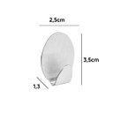 Ver imagem 5 de Gancho Oval com Adesivo Metal P