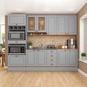 Ver imagem 3 de Cozinha Completa Aspen 11 Portas 4 Gavetas CA06ST Cinza/Cinamomo - Fellicci