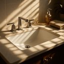 Ver imagem 5 de Cuba para Banheiro Caxton Retangular Embutir Porcelana Vitrificada Branca Kohler Brasil