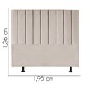 Ver imagem 3 de Cabeceira Estofada Cama Box King Carla 195cm Courino:bege