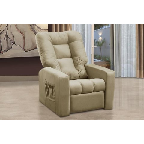 Poltrona do Papai Reclinável Ibiza Suede Mirra Decor