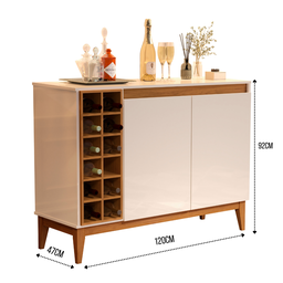 Aparador Monaco Cor Off White com Nature - 3