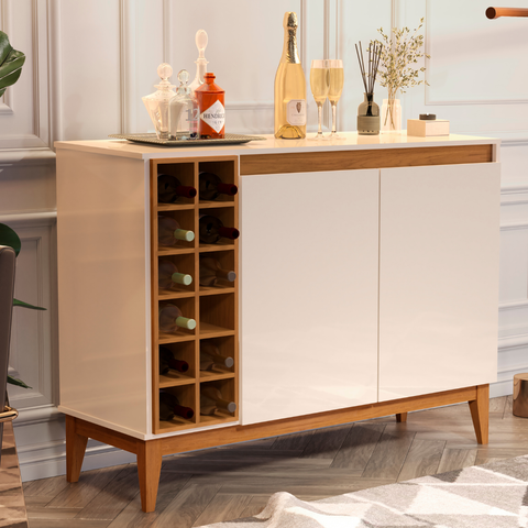 Aparador Monaco Cor Off White com Nature