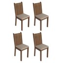 Ver imagem 5 de Conjunto Sala de Jantar Mesa Tampo de Vidro 4 Cadeiras Madesa