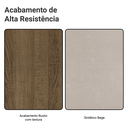 Ver imagem 2 de Conjunto Sala de Jantar Mesa Tampo de Vidro 4 Cadeiras Madesa
