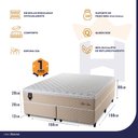 Ver imagem 4 de Cama Box Queen Alford Silver com Colchão Molas Ensacadas 158x198x66 Bege