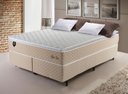 Ver imagem 1 de Cama Box Queen Alford Silver com Colchão Molas Ensacadas 158x198x66 Bege