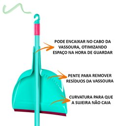 Pá Clipá Plus Verde Noviça Bettanin - Com Pente Para Lixo Sujeira - 2