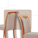Ver imagem 5 de Mesa 120cm Laminado Barril com 4 Cadeiras Moderna Mobilia Brisa Imbuia Naturale