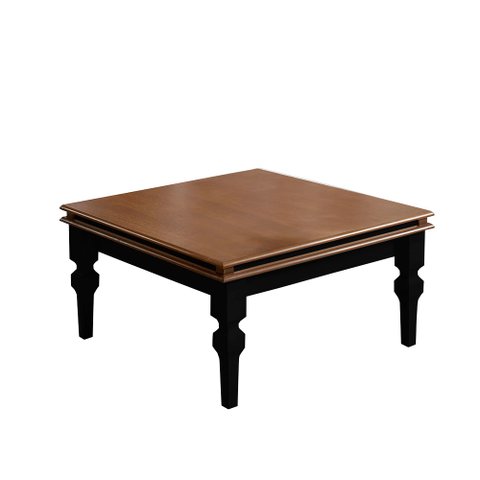 Mesa de Centro Manchester 2039 Linz Móveis - Preto/imbuia Glazer