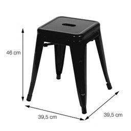 Banqueta Baixa em Aço 46cm - 4