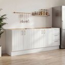 Ver imagem 1 de Cozinha Planejada 2 Peças 2 Balcões sem Tampo Marselha CabeCasa MadeiraOriginals Branco