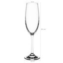 Ver imagem 3 de Kit 12 Taças de Champanhe 220ml Espumantes Cristal Copos Titânio Sense