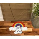 Ver imagem 1 de Tapete Gato Nuvem e Arco Iris Muito Colorido e Resistente.