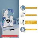 Ver imagem 3 de Porta Retrato Gestante MDF para Foto de Ultrassom Menino M01 Branco e Azul - Annie Decor