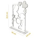 Ver imagem 4 de Porta Retrato Gestante MDF para Foto de Ultrassom Menino M01 Branco e Azul - Annie Decor