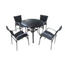 Ver imagem 2 de Kit 4 Cadeiras e Mesa Ascoli, 2 Espreguiçadeiras Bona e Mesa com Ombrelone - Piscina, Jardim, Á - Ta