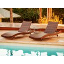 Ver mais imagens de Kit 4 Cadeiras e Mesa Ascoli, 2 Espreguiçadeiras Bona e Mesa com Ombrelone - Piscina, Jardim, Á - Ta