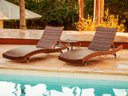 Ver mais imagens de Kit 4 Cadeiras e Mesa Ascoli, 2 Espreguiçadeiras Bona e Mesa com Ombrelone - Piscina, Jardim, Á - Ta