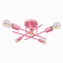 Ver imagem 1 de Plafon Central Aluminio Teto e27 5 Luzes Lumini Lab - Rosa Bebe