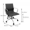 Ver imagem 5 de Cadeira Office Baixa em Corino e Alumínio 3302