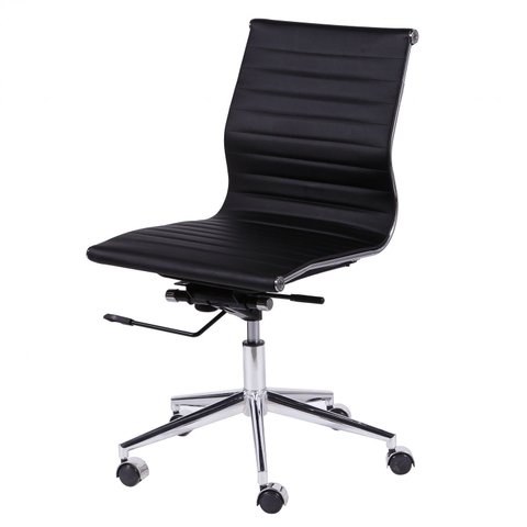 Cadeira Escritório Diretor Esteirinha Rodízio Relax Corino 3301 Preto