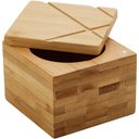 Ver imagem 1 de Saleiro Quadrado em Bambu com Tampa, Bege (natural), 13 X 13 X 7 Cm Lyor