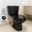 Ver imagem 2 de Assento Tampa Vaso Sanitário Sabatini Icasa Almofadado Preto Durín