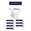 Ver imagem 4 de Assento Tampa Vaso Sanitário Sabatini Icasa Almofadado Preto Durín